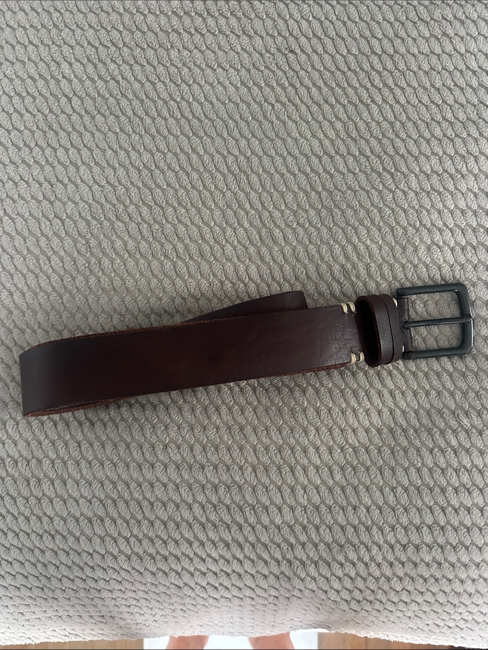 Lucky Brand Dark Brown Leather Belt with Matte Buckle